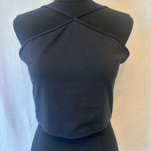 GapFit Black Strappy Back Athletic Tank Top Size L